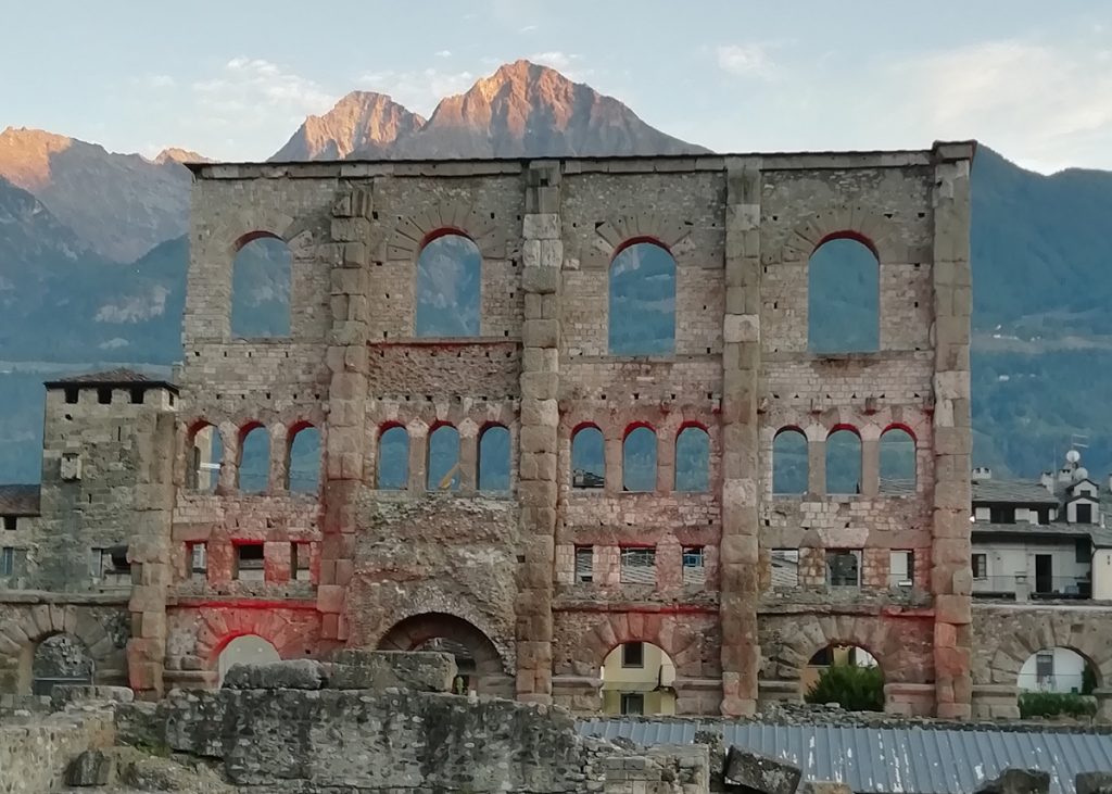 Particolare del Teatro Romano ad Aosta
